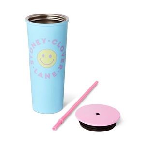 Stoney Clover Lane x Target 23oz Stainless Steel Tumbler with Straw Blue nwt